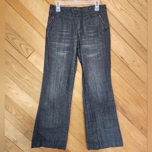 Express design studio dark gray wash wide leg editor jeans size 30 Waist